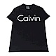 CK Calvin Klein 經典大LOGO印花造型短袖T恤(黑) product thumbnail 1