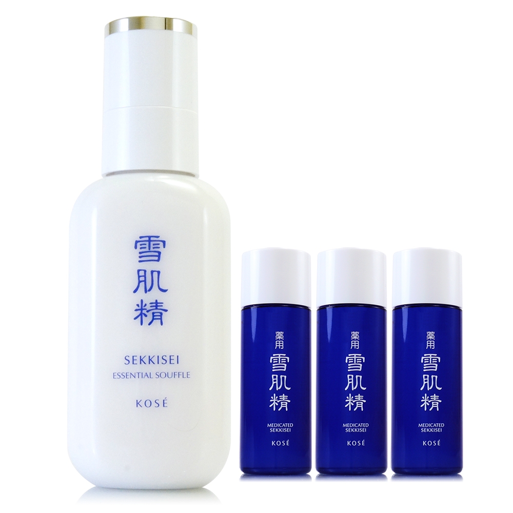 *KOSE高絲 雪肌精舒芙蕾精華乳140ml-贈保養品30ml*3(贈品隨機出貨)(正統公司貨)