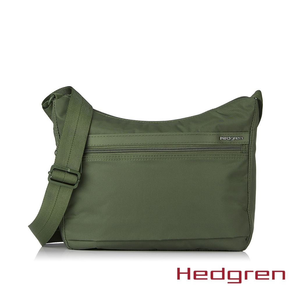 Hedgren INNER CITY系列 RFID防盜 彎月水餃 側背包 橄欖綠