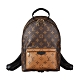 LV M44870 PALM SPRINGS PM花紋LOGO Reverse帆布拉鍊後背包(棕) product thumbnail 1