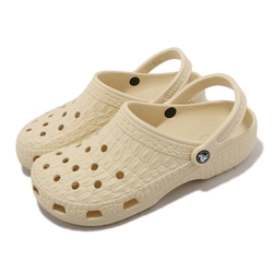 Crocs 涼拖鞋 Classic Crocskin Clog 男女鞋 米 香草色 鱷魚紋 克駱格 卡駱馳 206873108