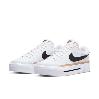 NIKE 休閒鞋 女鞋 運動鞋 厚底 WMNS COURT LEGACY LIFT 白 DM7590-100