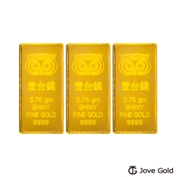 Jove Gold 幸運守護神黃金條塊-壹台錢三塊(共3台錢)