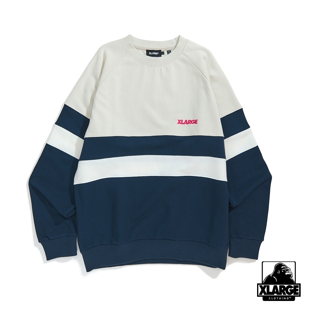 XLARGE PANELED CREWNECK SWEAT大學T-銀灰| Yahoo奇摩購物中心