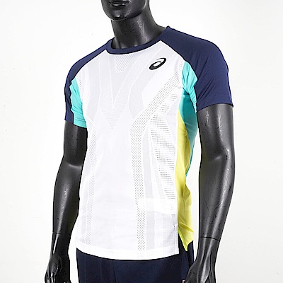 Asics Match Short Sleeved Top [2041A192-101] 男 短袖上衣 網球 海外版 白