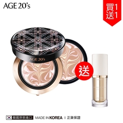 (買就送精華液) AGE20 s 鉑金奢華爆水粉餅 防曬SPF50+/PA++++ BE-21 亮白色 14g (1殼2蕊)