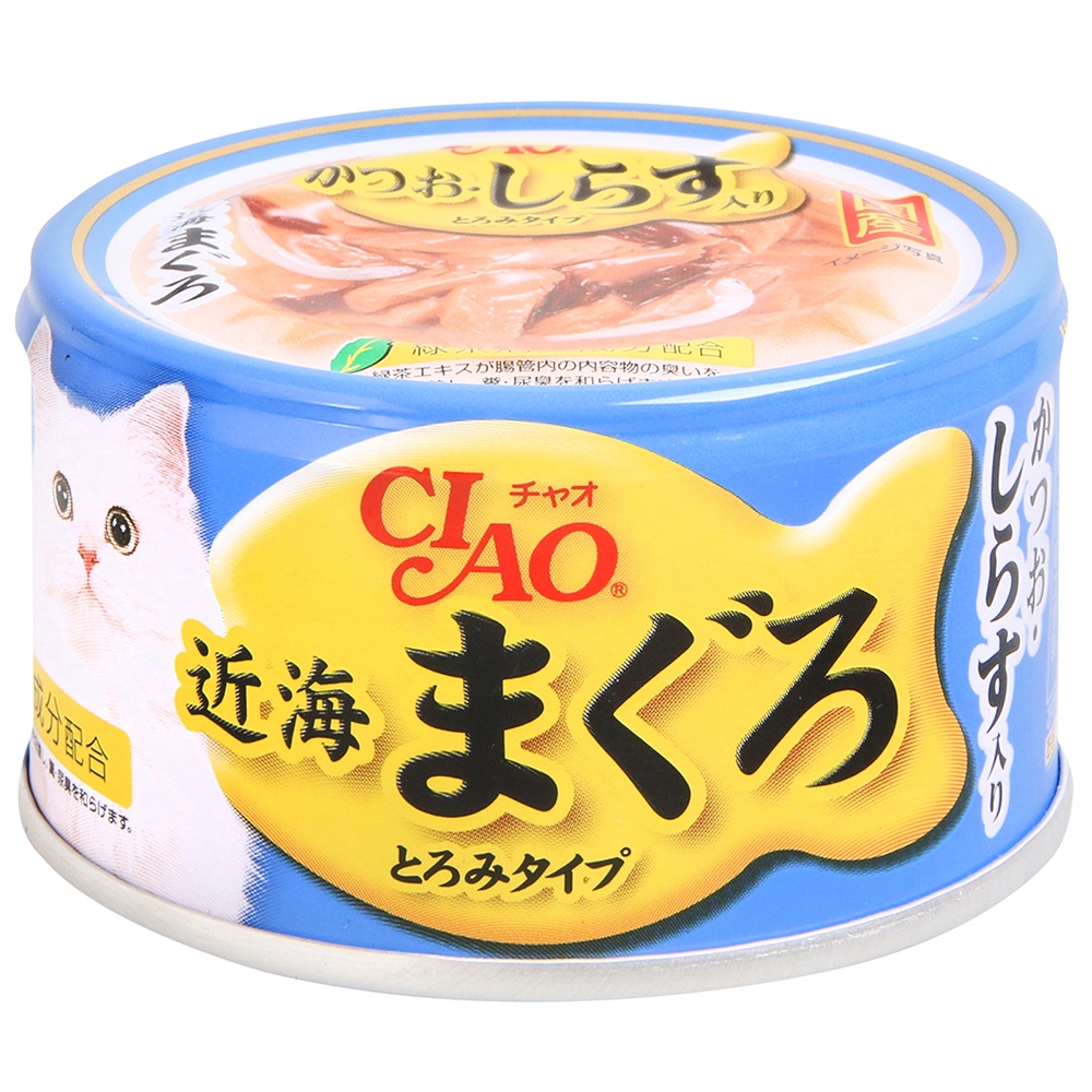 CIAO 近海鮪魚罐92號-鰹魚&吻仔魚(80g)
