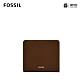 FOSSIL Logan 真皮RFID防盜短夾-咖啡紅 SL7829599 product thumbnail 1