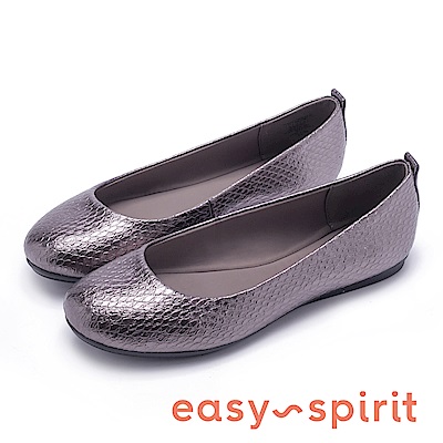 Easy Spirit GETCITY3 時尚芭蕾微甜平底娃娃鞋-銀色