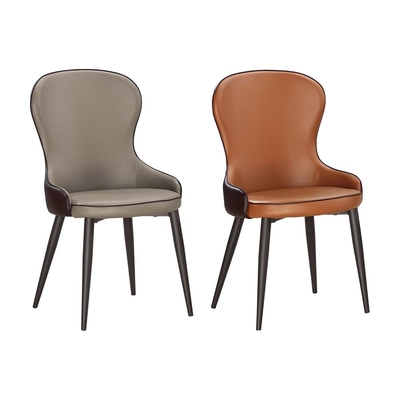 Boden-威頓工業風皮面餐椅/單椅(二色可選)-52x60x93cm