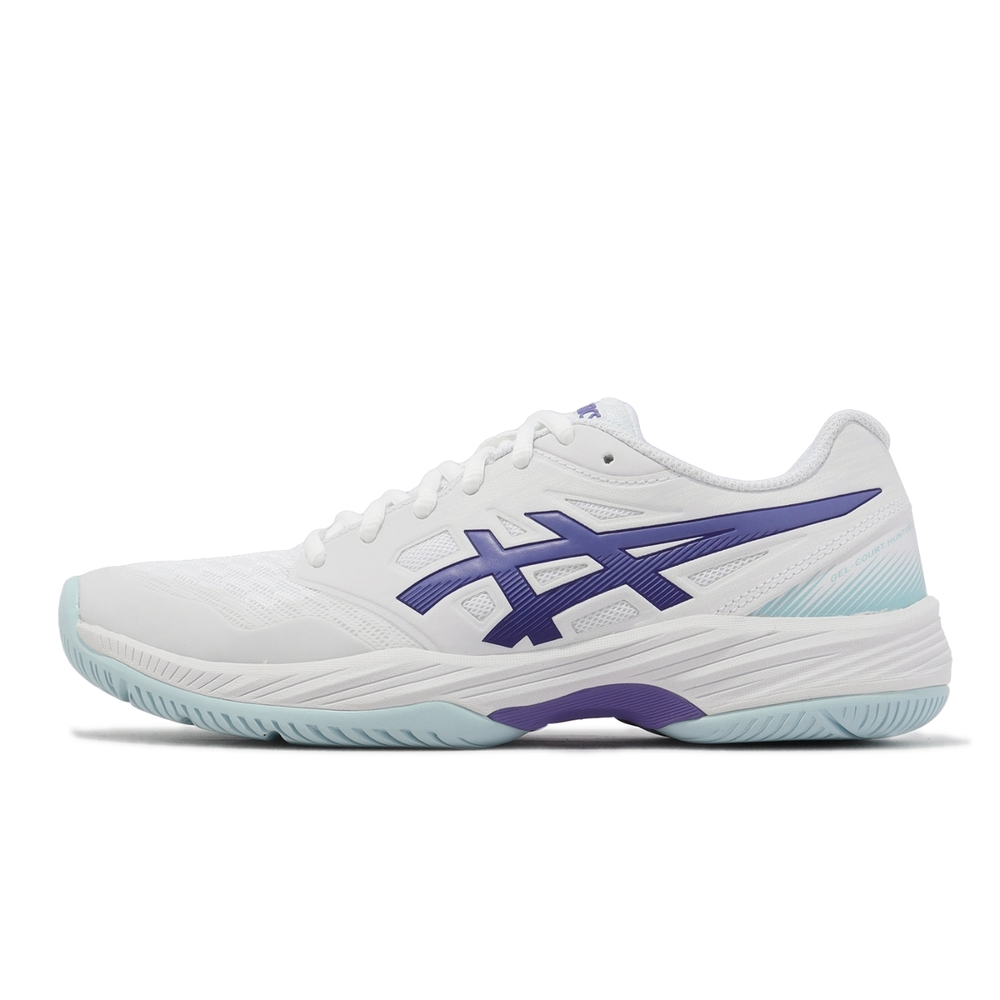 Asics 羽球鞋GEL-Court Hunter 3 白紫女鞋緩震室內運動桌球排球亞瑟士