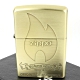 ZIPPO 日系~火焰商標圖案蝕刻加工打火機(銅古美款) product thumbnail 1