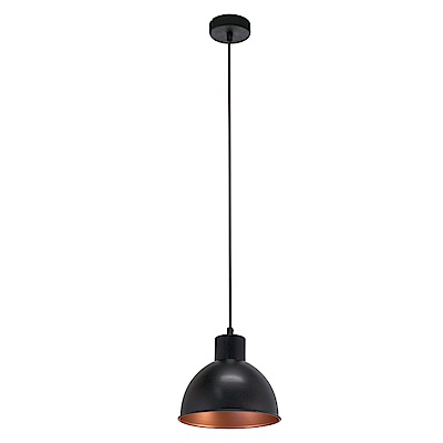 EGLO歐風燈飾 工業風美型黑色吊燈(不含燈泡)