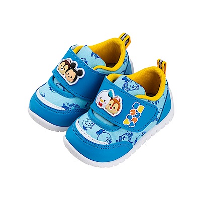 迪士尼童鞋 TsumTsum 米奇 魔鬼氈輕量休閒鞋-藍