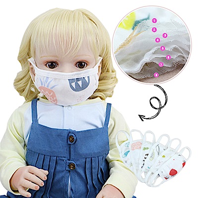 JoyNa兒童八層紗布口罩 防風防塵透氣寶寶口罩-10個入
