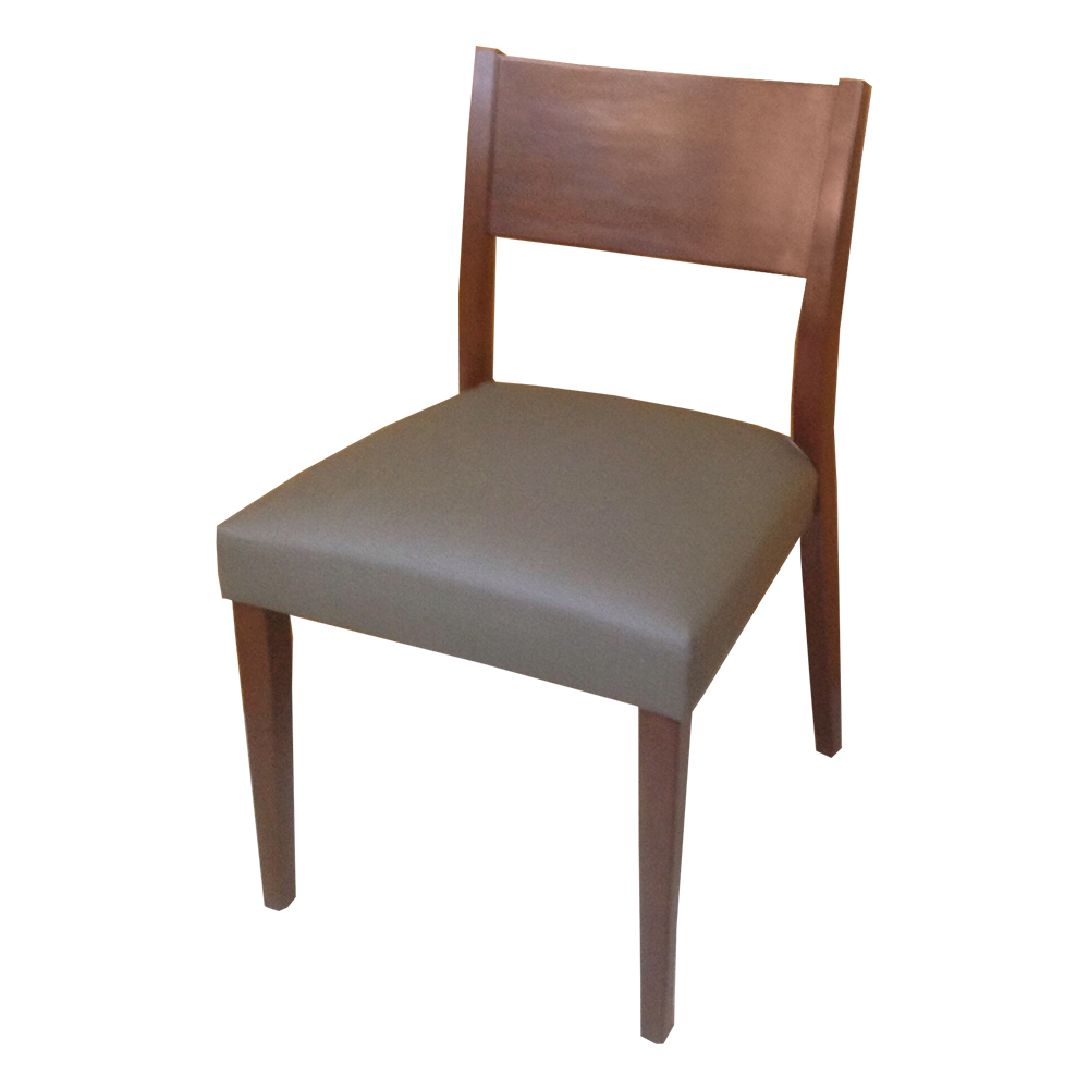 AS-Eve胡桃灰皮面實木餐椅-48x52x80cm