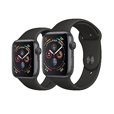 Apple Watch S4 44mm GPS版 太空灰色鋁金屬錶殼配黑色運動型錶帶