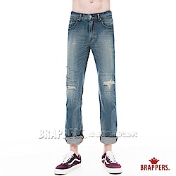 BRAPPERS 男款 HM中腰系列-直筒褲-復古藍
