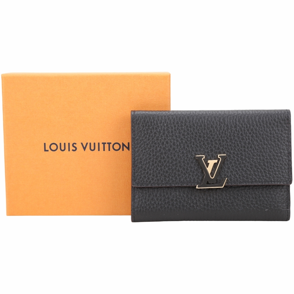 Auth LOUIS VUITTON Zoe Wallet M62935 Black Monogram Empreinte Leather