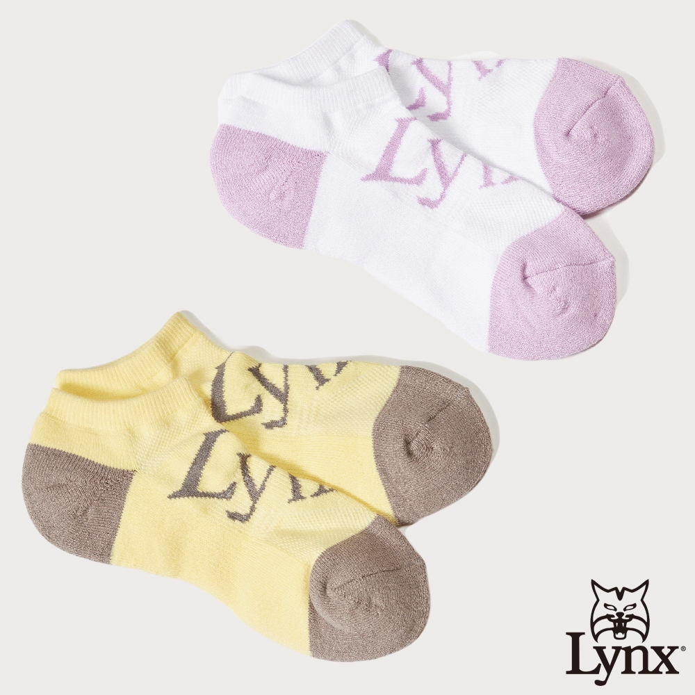 【Lynx Golf】Lynx字樣厚底舒適短襪三入組-(二色)