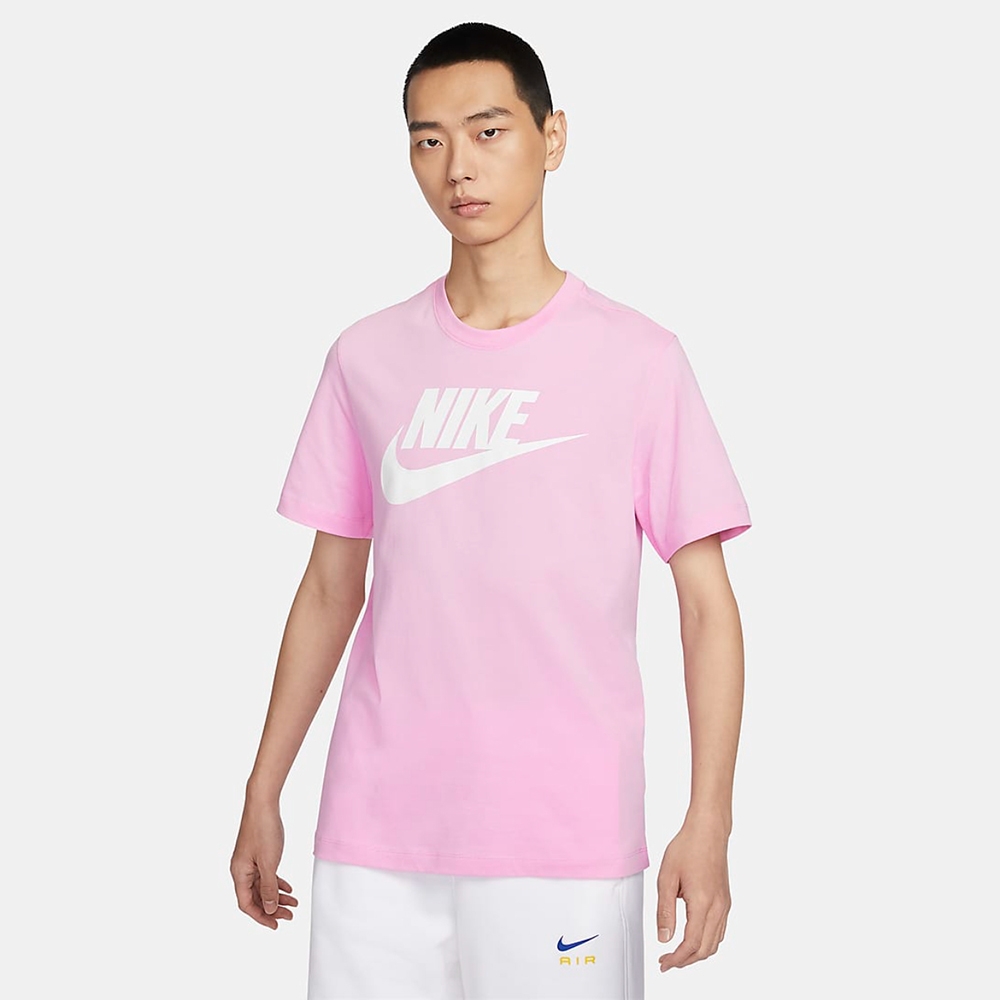 NIKE 上衣 男款 短袖上衣 運動 AS M NSW TEE ICON FUTURA 粉 AR5005-624 (3S3676)