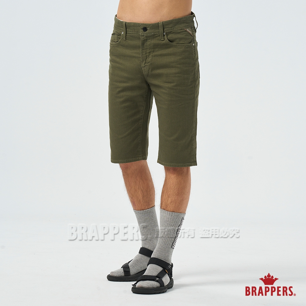 BRAPPERS 男款 Boy friend系列-低腰微彈五分褲-綠