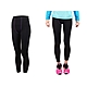 FIRESTAR 女機能緊身長褲-慢跑 路跑 馬拉松 NL305-75 黑深紫 product thumbnail 1