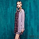 JESSICA - 寶石點綴素色毛料針織長版罩衫(紫) product thumbnail 1