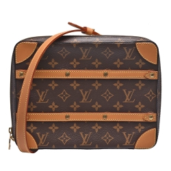 LV M68494經典SOFT TRUNK PM系列Monogram帆布斜背包