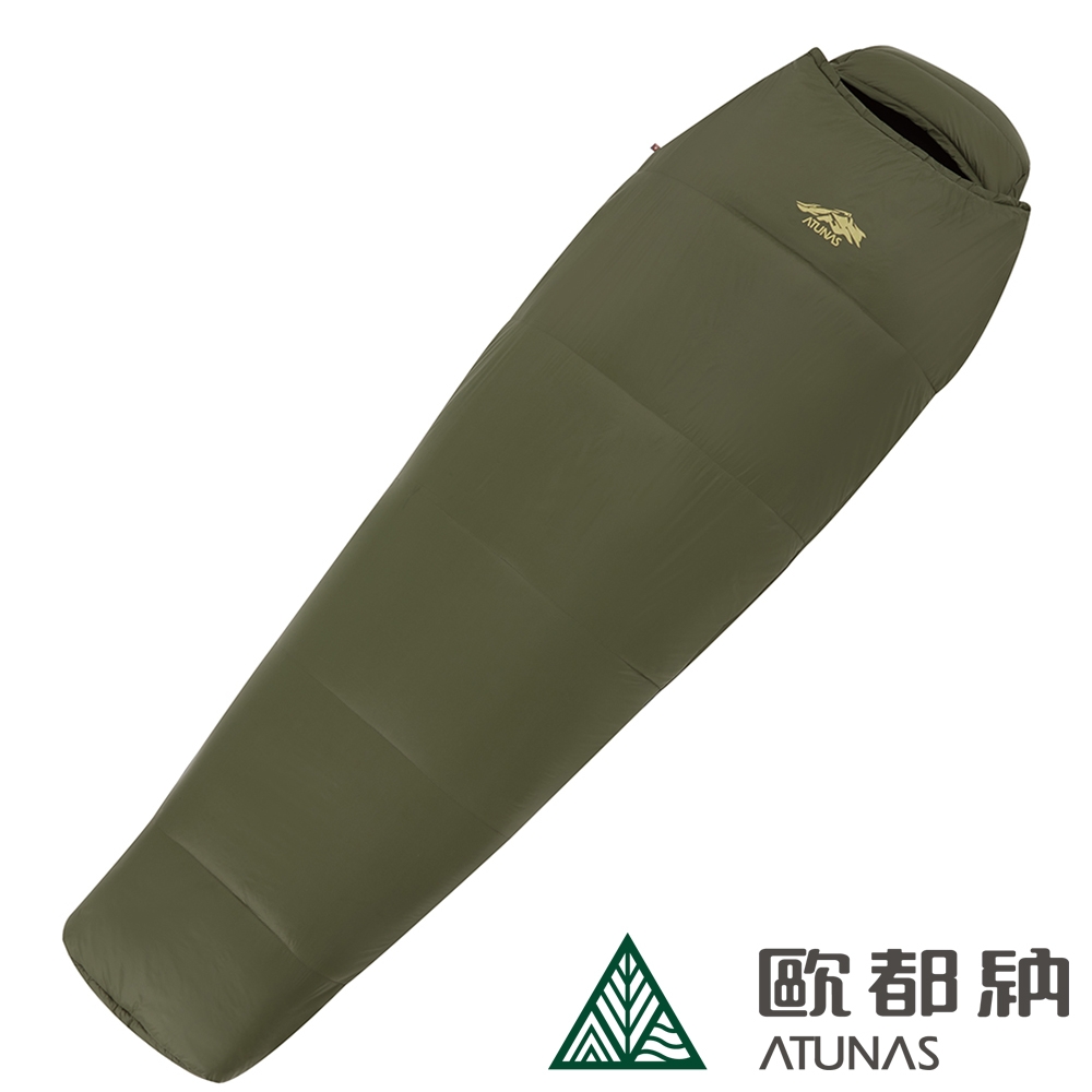 【ATUNAS 歐都納 】900 PRIMALOFT科技纖維睡袋A1SBBB07N軍綠/木乃伊式/登山露營/自助背包客