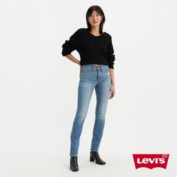 Levis 女款 312 中腰縮腹修身窄管牛仔褲 / 淺藍微破壞加工水洗 / 彈性布料