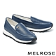 休閒鞋 MELROSE 簡約質感M字金屬飾釦全真皮厚底休閒鞋－藍 product thumbnail 1