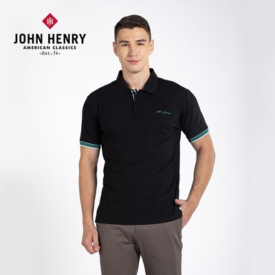 JOHN HENRY logo刺繡短袖Polo衫-二色