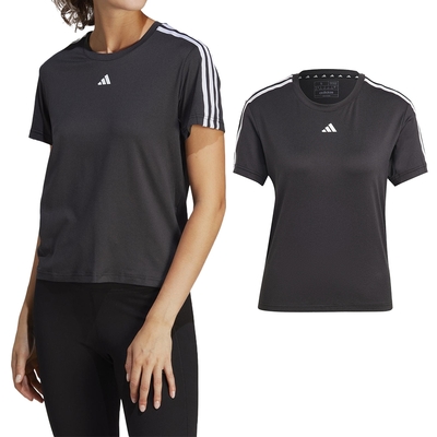 Adidas TR-ES 3S T 女款 黑色 排濕 吸汗 運動 訓練 上衣 短袖 IC5039