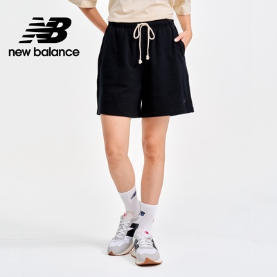 【New Balance】 鬆緊抽繩棉質短褲_女性_黑色_WS41508BK