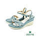 GREEN PINE夏日編織楔形涼鞋藍色(00141528) product thumbnail 1