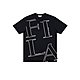 FILA 中性棉質短袖圓領T恤(合身版)-黑色 1TEY-1512-BK product thumbnail 1