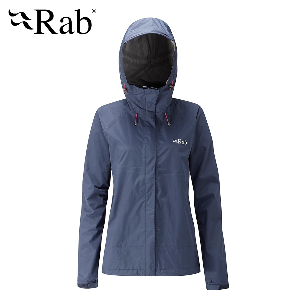 【RAB】Downpour Jacket高透氣防水外套 女款 暮藍 #QWF63