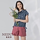 現貨【MEDUSA 曼度莎】藍白直紋闊肩綁結襯衫（M-XL）｜女上衣 女短袖上衣 短袖襯衫 product thumbnail 3