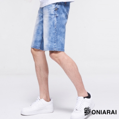 鬼洗 BLUE WAY – 天然激彈色短褲(淺藍)