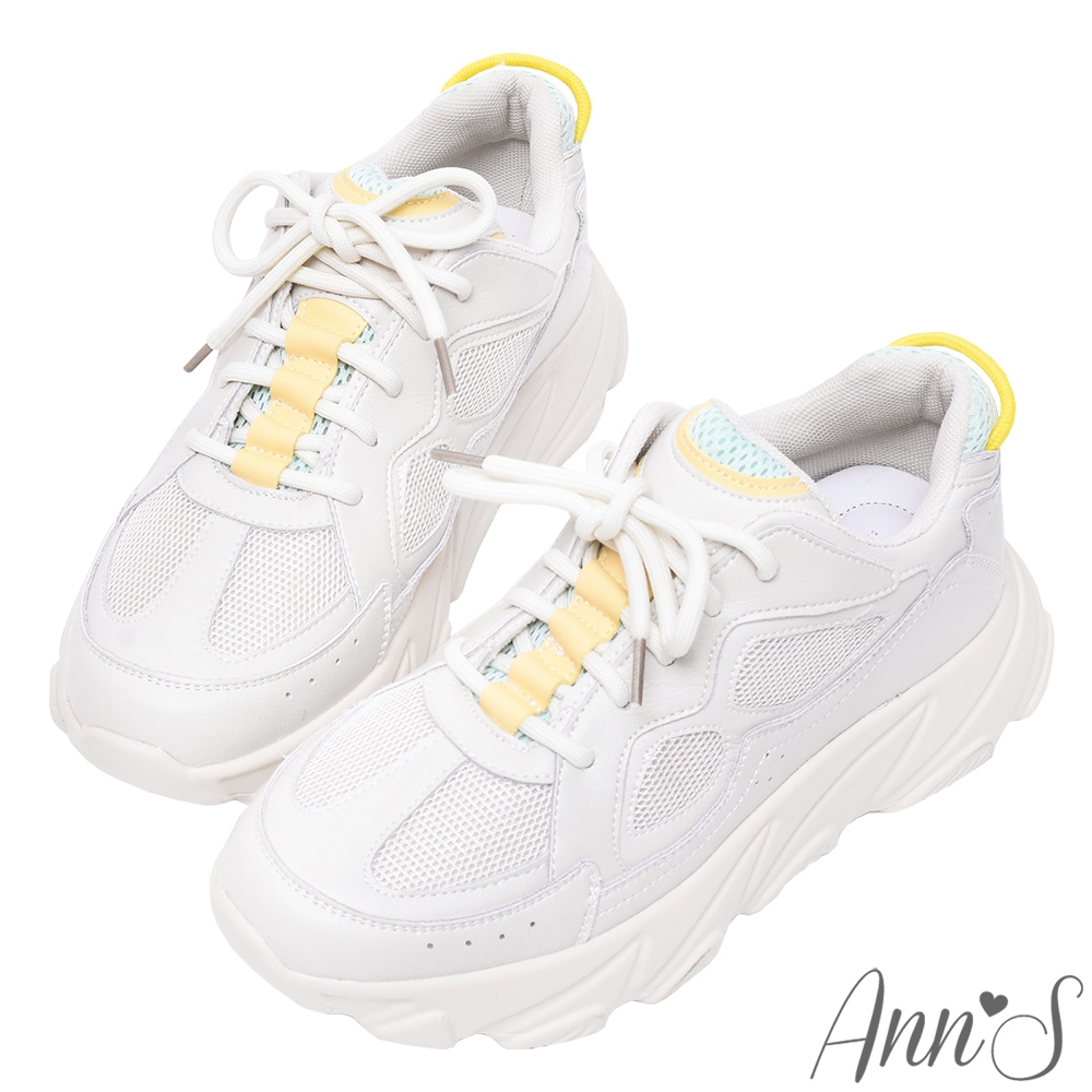 Ann’S魔術第四代-香蕉牛奶星星鞋底全真皮牛皮老爹鞋4.5cm(版型偏小) product image 1