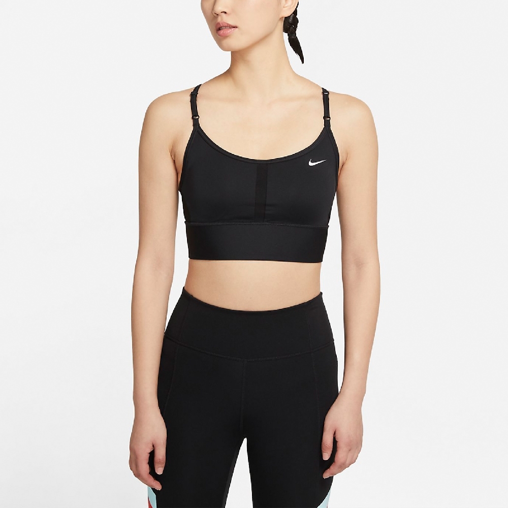 Nike 運動內衣 Dri-FIT Indy Bra 女款 輕度支撐 吸濕排汗 可拆式襯墊 健身 重訓 黑白 DB8766-010