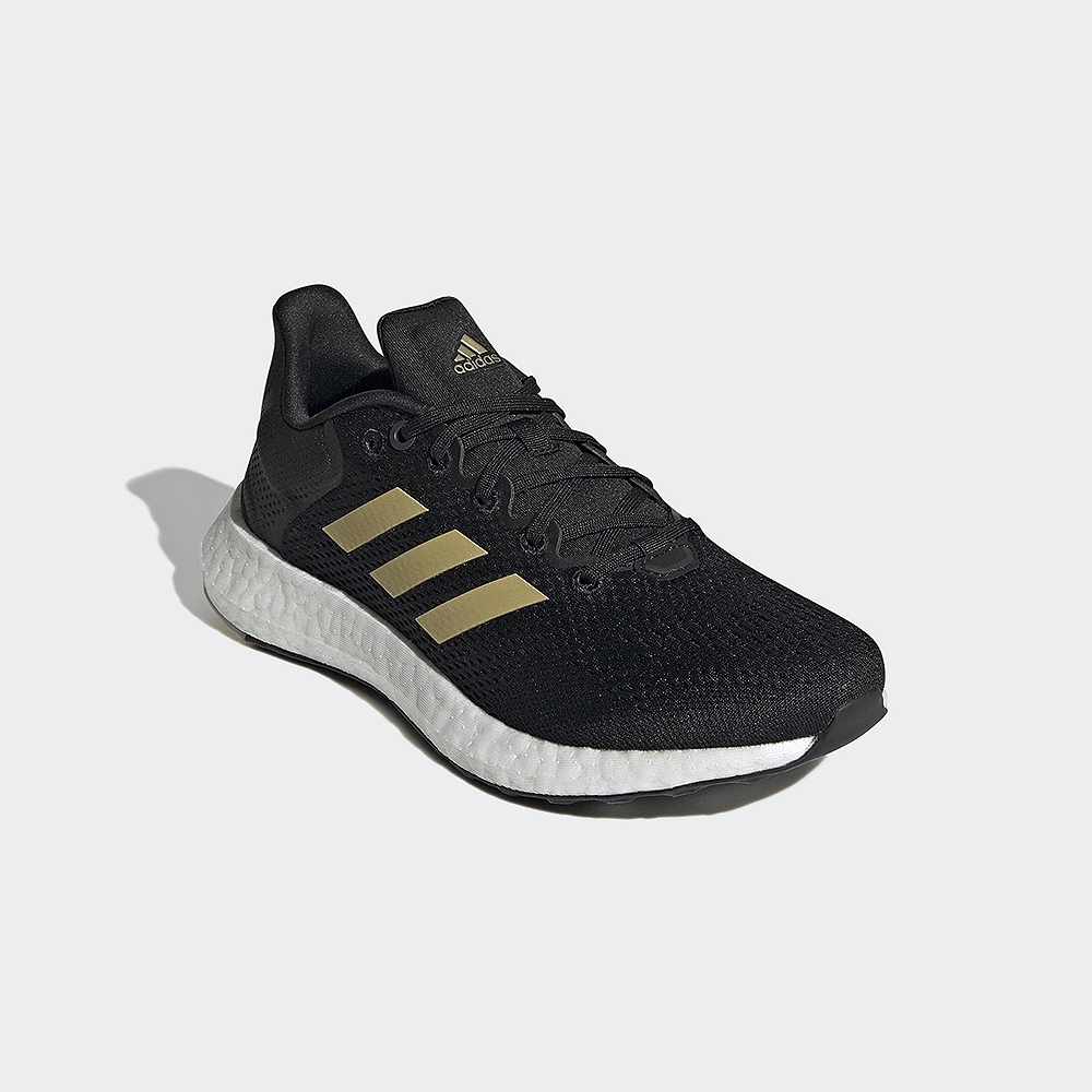 adidas 慢跑鞋 女鞋 運動鞋 緩震 PUREBOOST 21 W 黑金 GZ3004