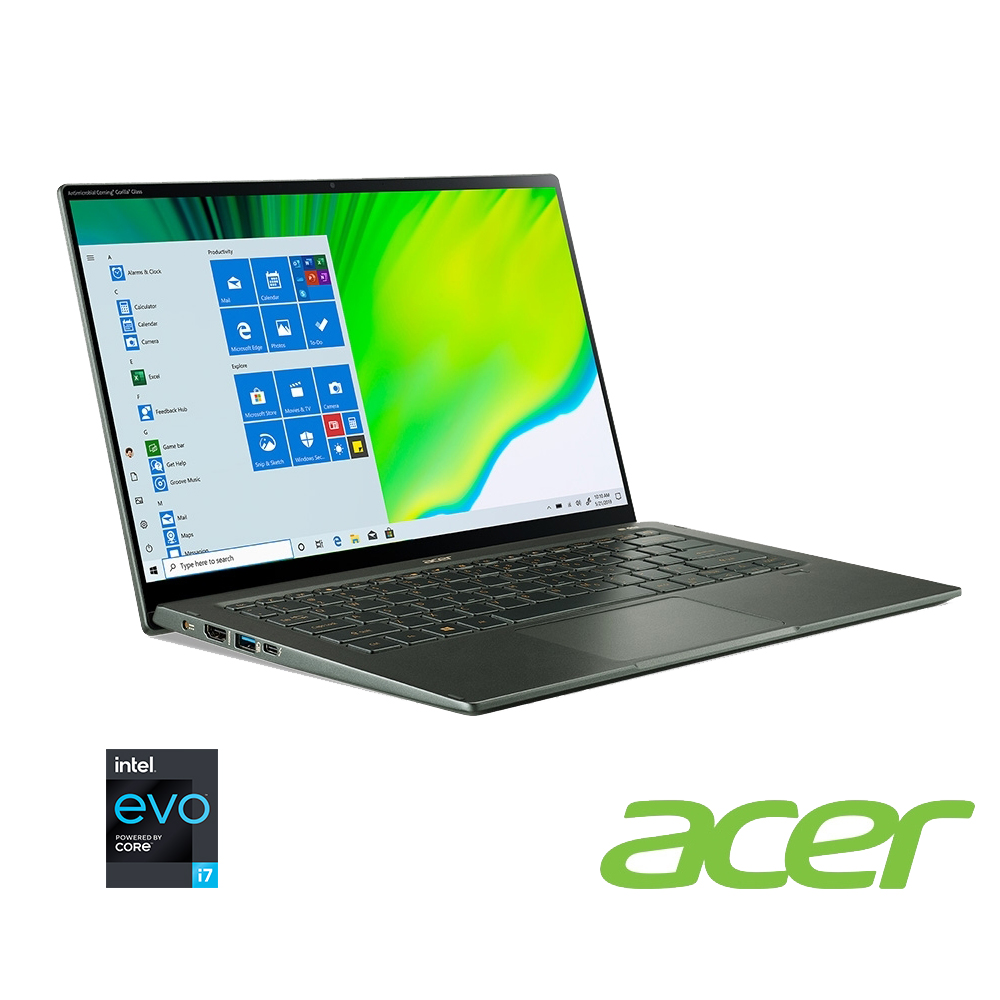 (福利品)Acer 宏碁 Swift 5 SF514-55TA-718E 14吋筆電(i7-1165G7/16G/512G SSD/Swift 5/綠) evo認證