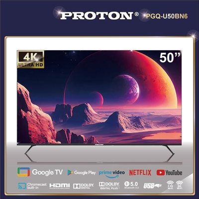 普騰PROTON 50型 QLED 量子點聯網液晶顯示器 4K Google TV加碼贈LiTV季卡(PGQ-U50BN6)/含基本安裝