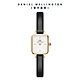 Daniel Wellington DW 手錶 Quadro Mini 15.4x18.2ｍｍ 方糖系列黑皮革小方錶(兩色任選) product thumbnail 7