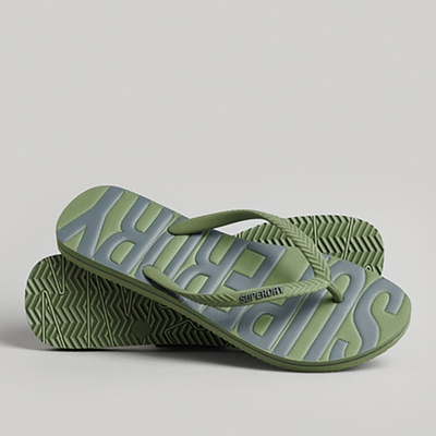 SUPERDRY 女款 夾腳拖鞋 Vintage Vegan Flip Flop 橄欖綠