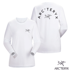 Arcteryx 始祖鳥 女 有機棉 LOGO 長袖T恤 白