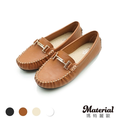 Material瑪特麗歐  MIT豆豆鞋 H金釦飾豆豆鞋 T58823