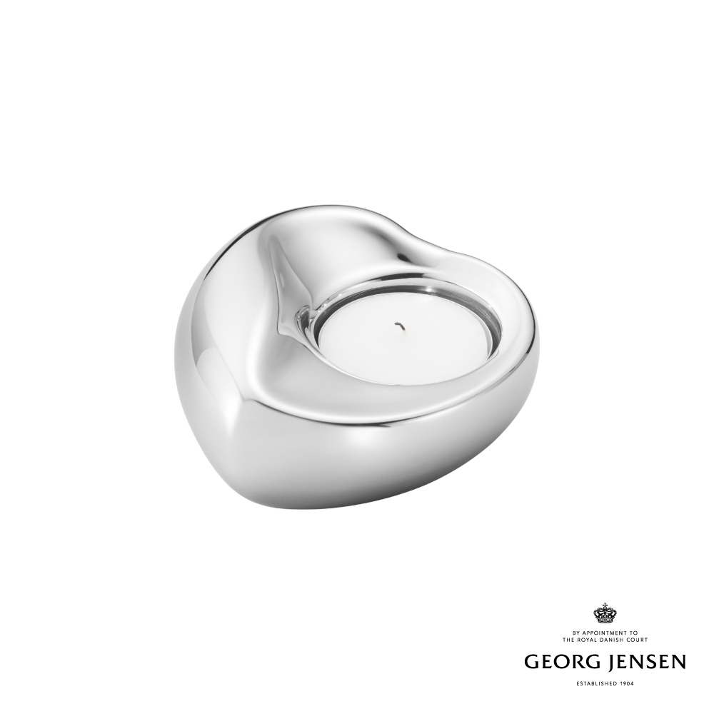 Georg Jensen 喬治傑生 HEART 蠟燭台 不鏽鋼